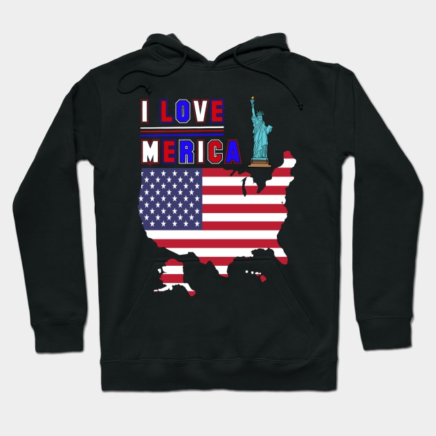 I love Merica Hoodie by Artardishop